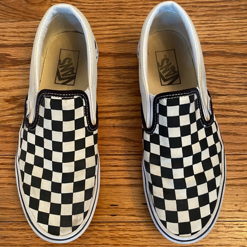 Vans checkerboard slip on shoes